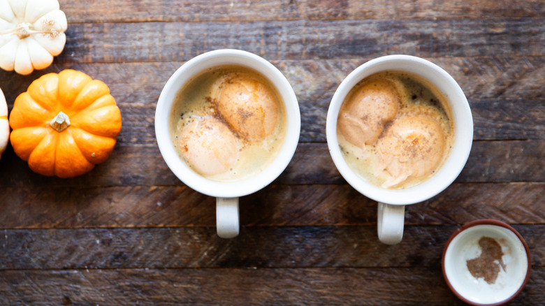 Two spiced affogato cups