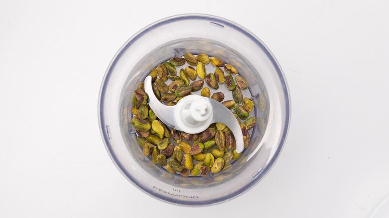 pistachios in food processor