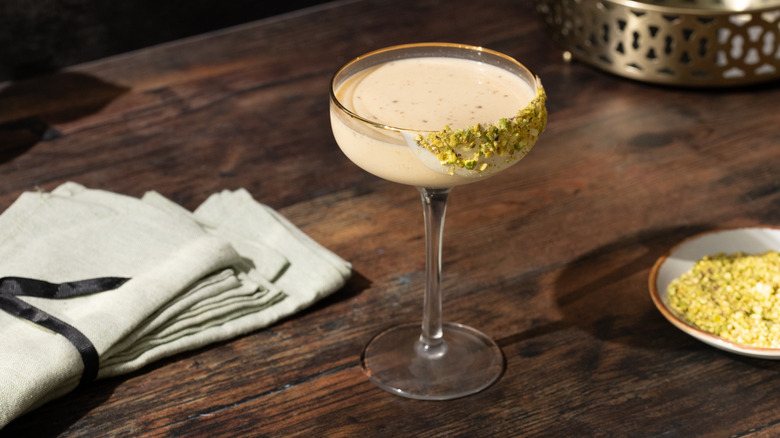 white chocolate pistachio martini