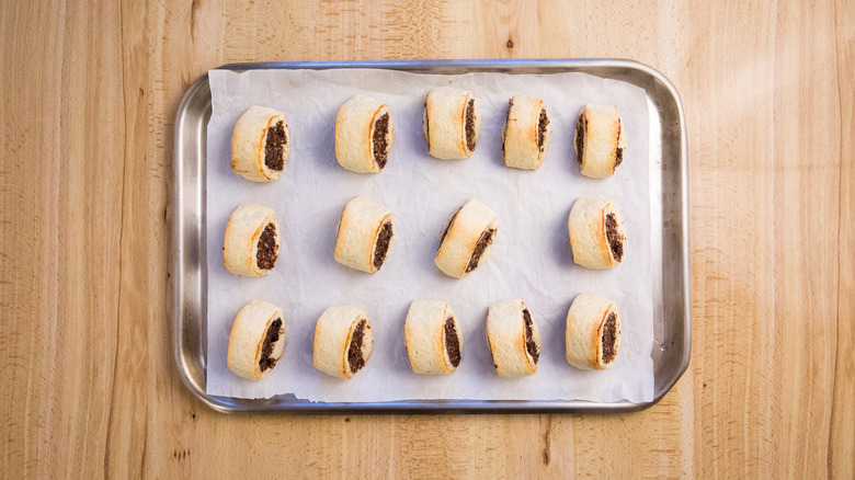 baked cuccidati on tray