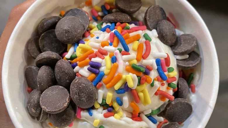 Ice cream with sprinkles