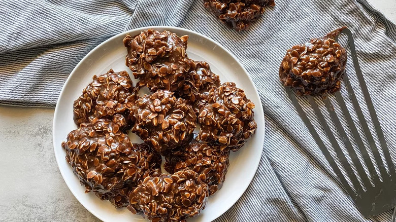 flourless chocolate cookies on plate