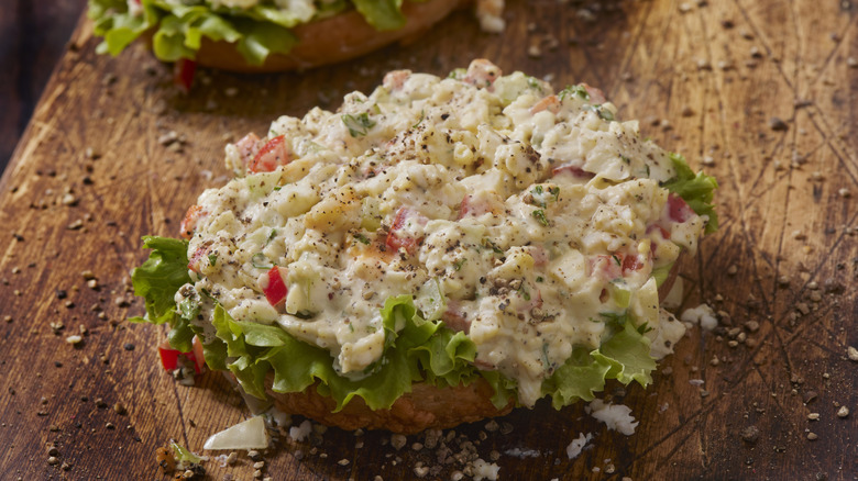 Egg salad on toast