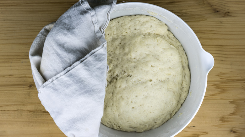 bread dough resting