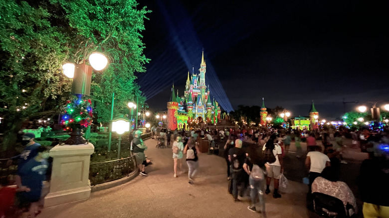 Photo of Cinderella's Castle at Christmas time