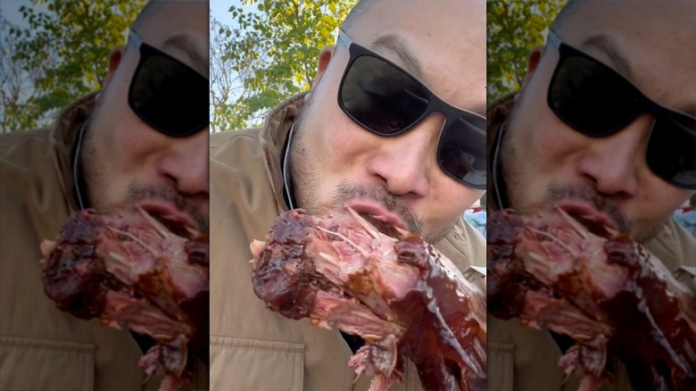 David Chang eating Disney World Turkey Leg