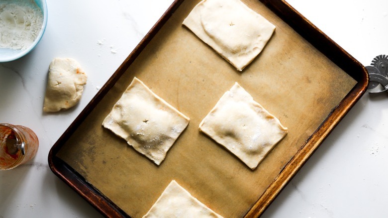 Pop tarts on sheet tray