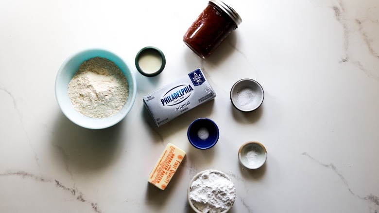 pop tart ingredients on marble surface