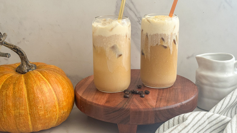 2 pumpkin cold brew coffees