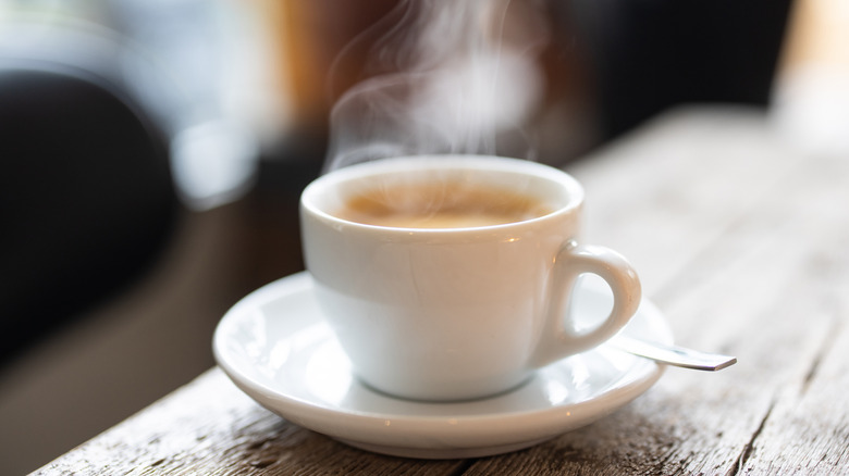 cup of hot coffee