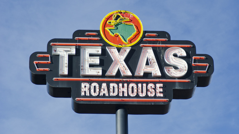 A Texas Roadhouse sign,