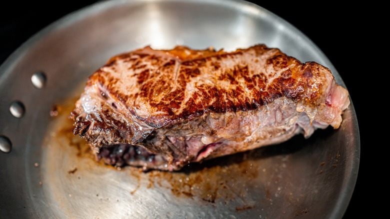 seared ribeye steak