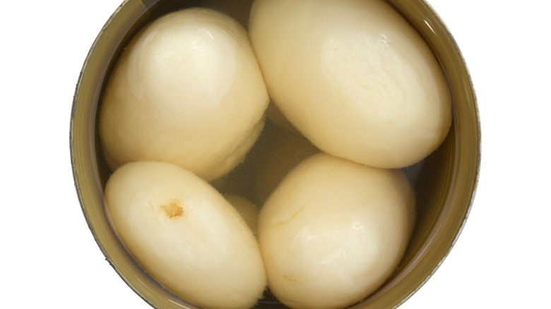 canned potatoes in open tin