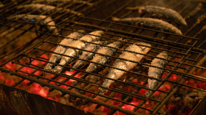 grilled fresh sardines