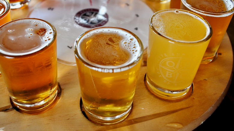 flight of light beers