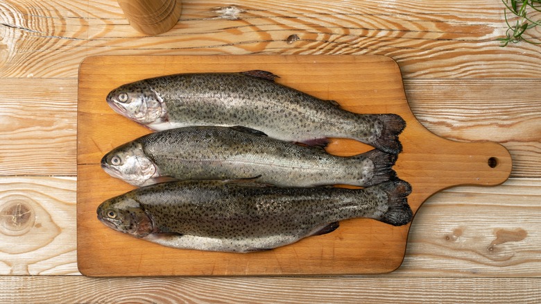 Whole Fish on Carving Board