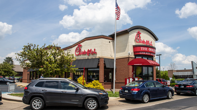 A Chick-fil-A drive-thru location