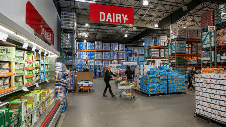 Senior shopper in Costco