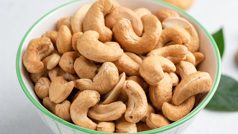 Close-up of a bowl of cashews