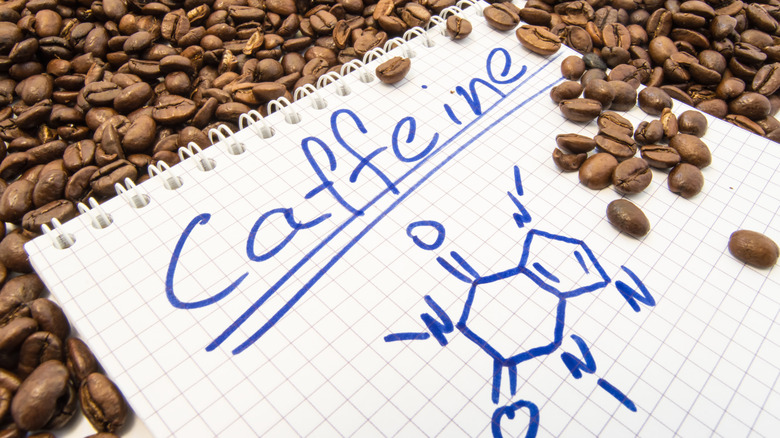 coffee beans caffeine chemical structure