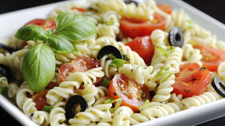 pasta salad up close