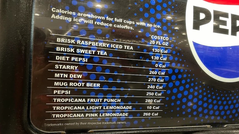 Costco soda fountain close up