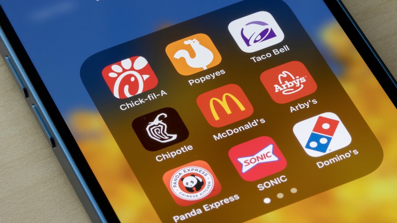 Food apps including Domino's