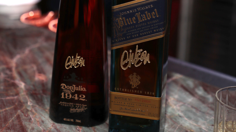 Don julio 1942 and johnny walker blue label