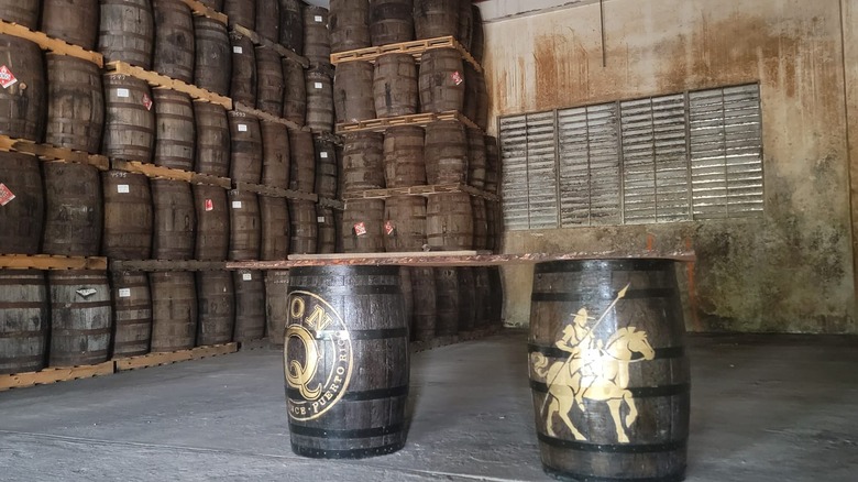 don q barrels at distillery