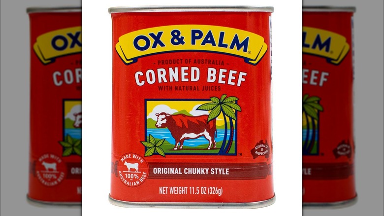 Can of Ox & Palm Corned Beef