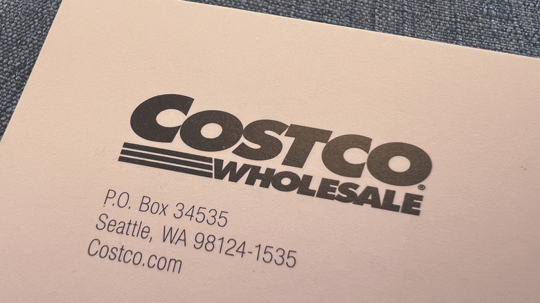 Close-up of Costco logo and reciept