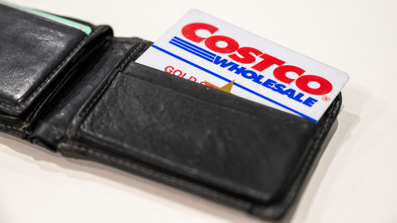 Costco membership card in a wallet