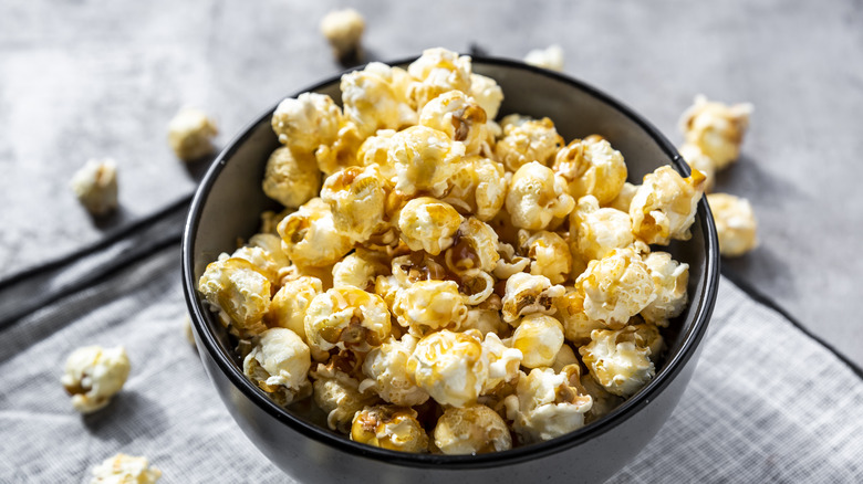 Bowl of caramel corn