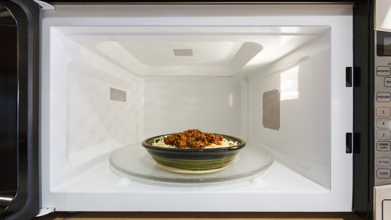 pasta bowl in microwave