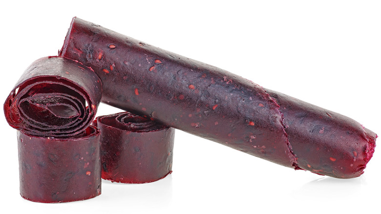 fruit leather rolled up