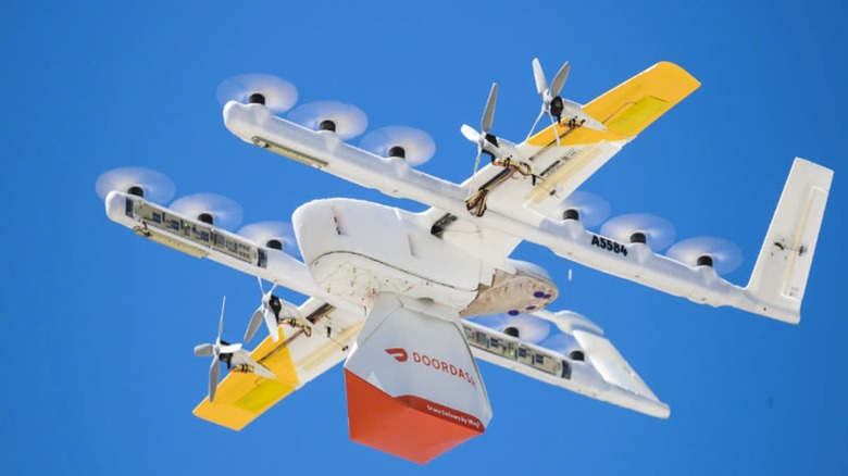 Wing x DoorDash meal delivery drone