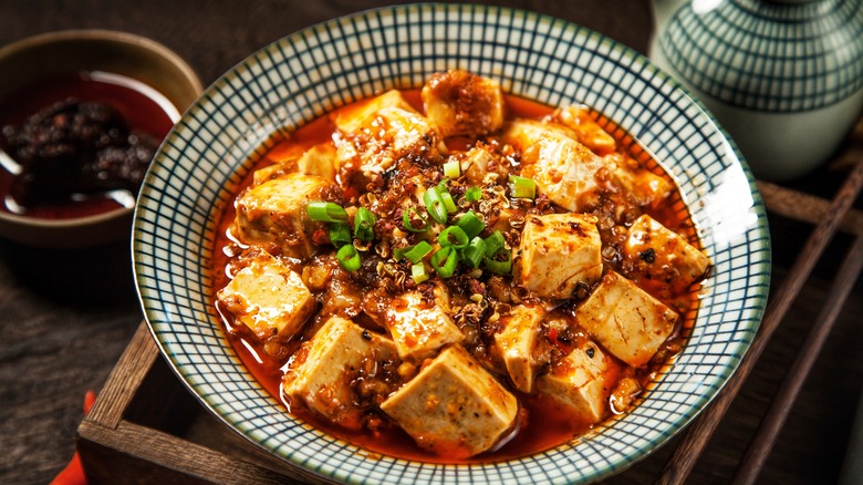 bowl of mapo tofu