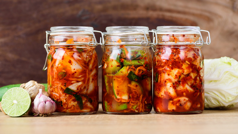 jars of fermented vegetables