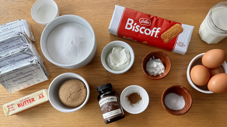 ingredients for salted caramel cheesecake