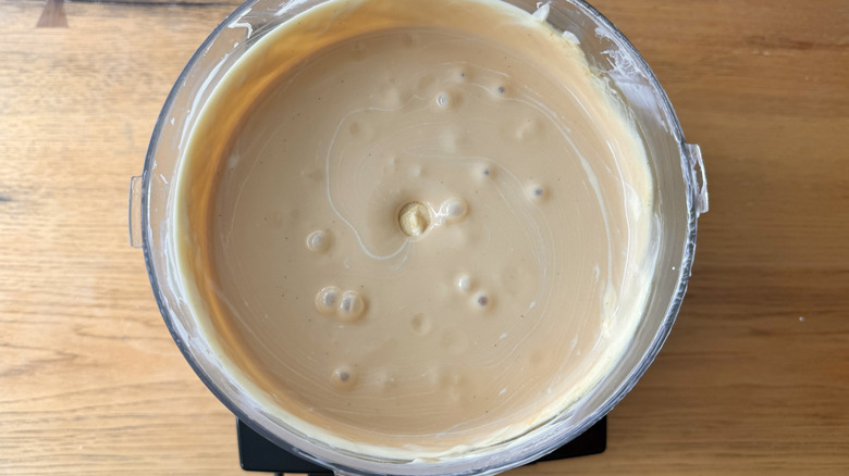 smooth cheesecake filling in food processor