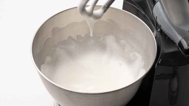 Whisking egg whites 