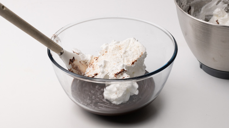 folding egg whites into chocolate