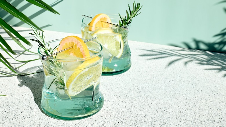 Lemon water glasses