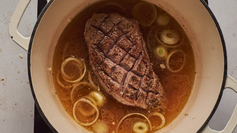 duck breast in Dutch oven