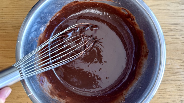 Chocolate cupcake batter