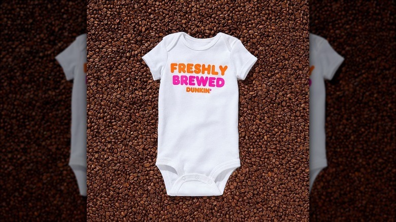 Dunkin' baby onesie