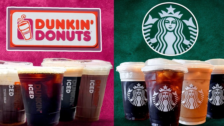 Dunkin' cold brew and ntiro cold brew cups