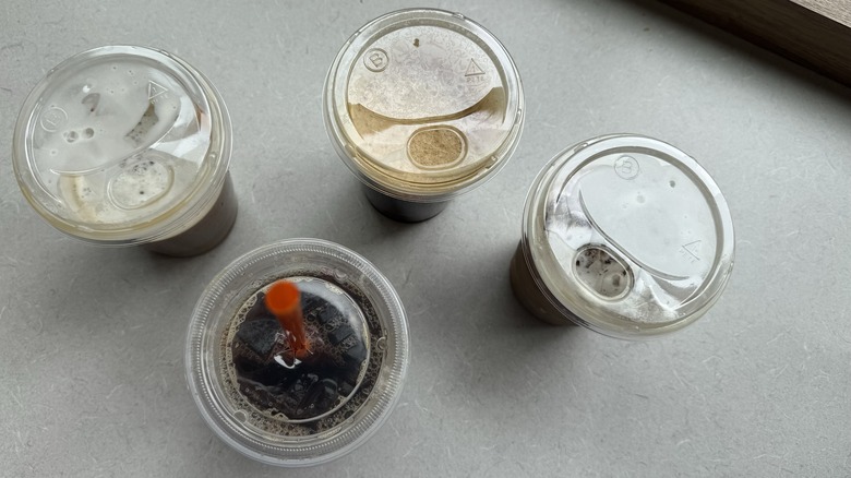 Dunkin' cold brew and nitro cold brew cups