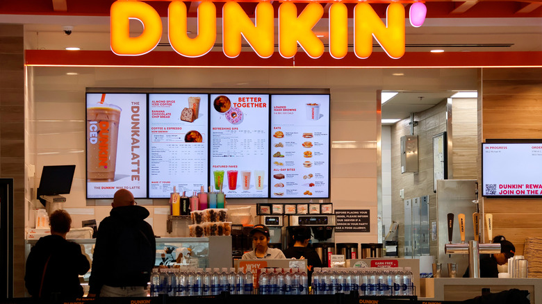 Dunkin' Donuts store counter