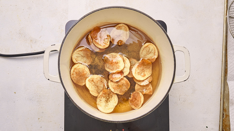 frying potatoes in oil